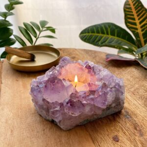 Theelichthouder van Amethist handgemaakt