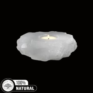 Theelichthouder van Seleniet handgemaakt