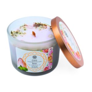 Love rose geurkaars (groot)