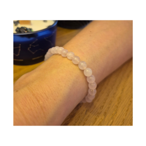 Rozenkwarts armband 6mm